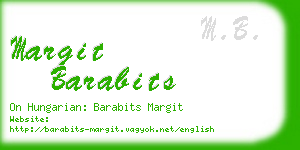 margit barabits business card